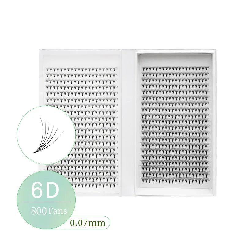 800/1600 Fans Premade Volume Lashes Fan Individual Sharp Pointy Base Premade Russian Volume Fans Eyelash Extension Makeup Tools