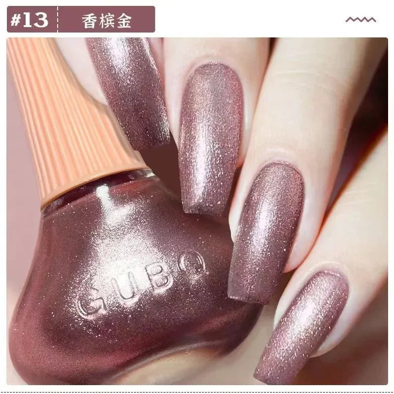12ml  No-bake Quick Dry Nail Polish Shimmer Nail Polish Quick Dry No Peelable Long Lasting Nail Art Varnish 45 Colors