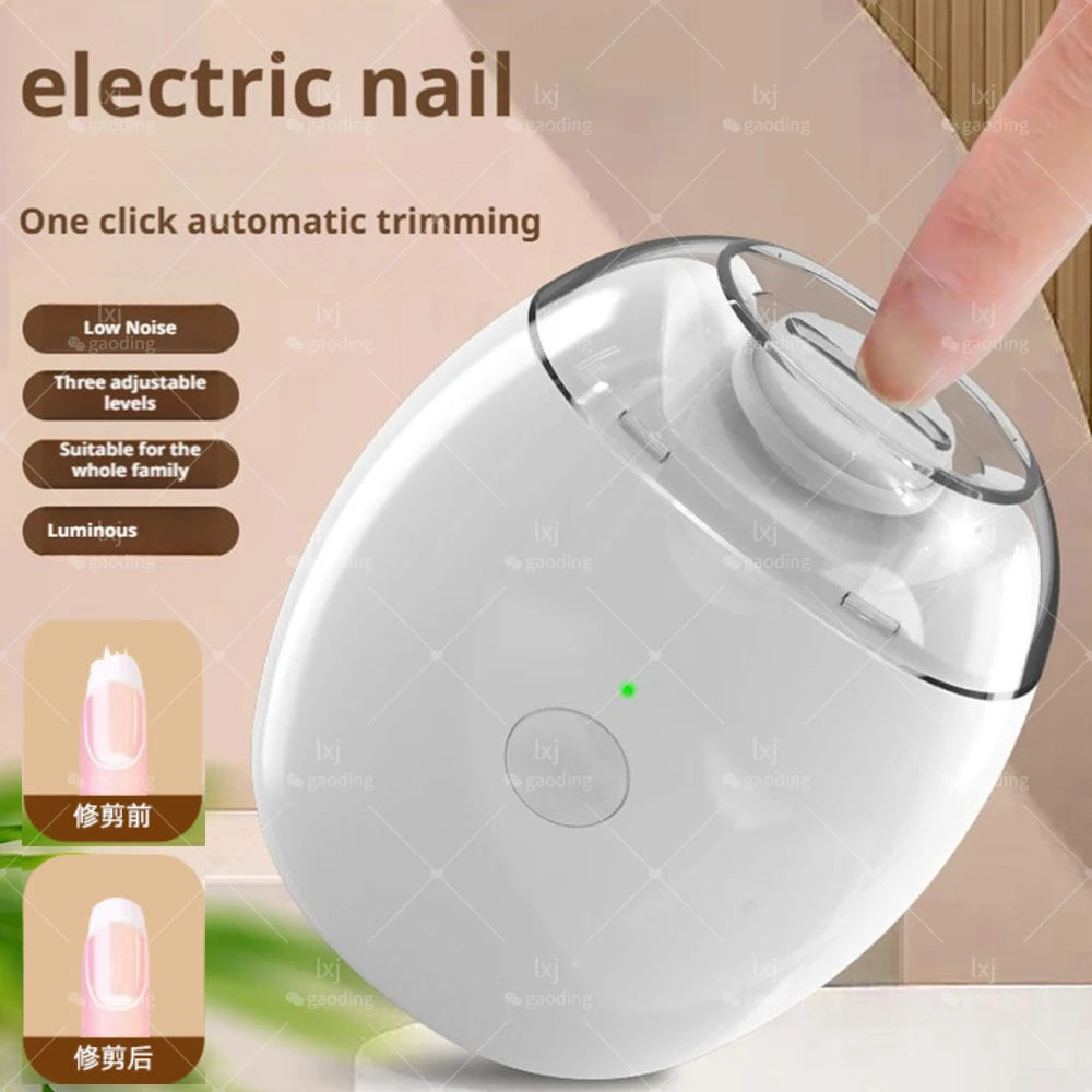Electric Nail Clipper Cutter With LED Light Rechargeable Nail Cutter Manicure For Baby Adult Nail Polish Manicure Tool Nail Care
