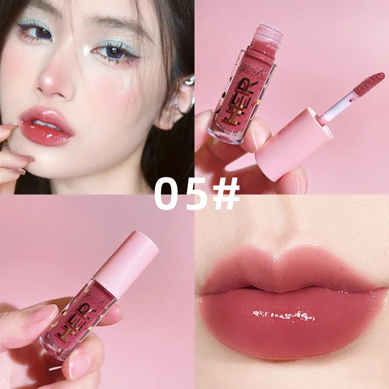 Mirror Lipstick Moisturizing Sexy Lips Plumper Long Lasting Shiny Lip Gloss Lip Tint Makeup Jelly Lip Glaze Shimmer Cosmetics