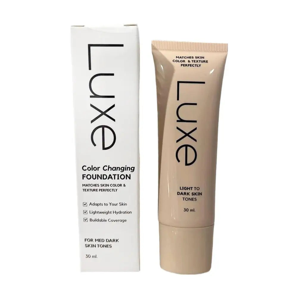 Luxe Color Changing Foundation Waterproof Sweat Proof Hydrating Tinted Sunscreen Matching Full Coverage Liquid Foundation