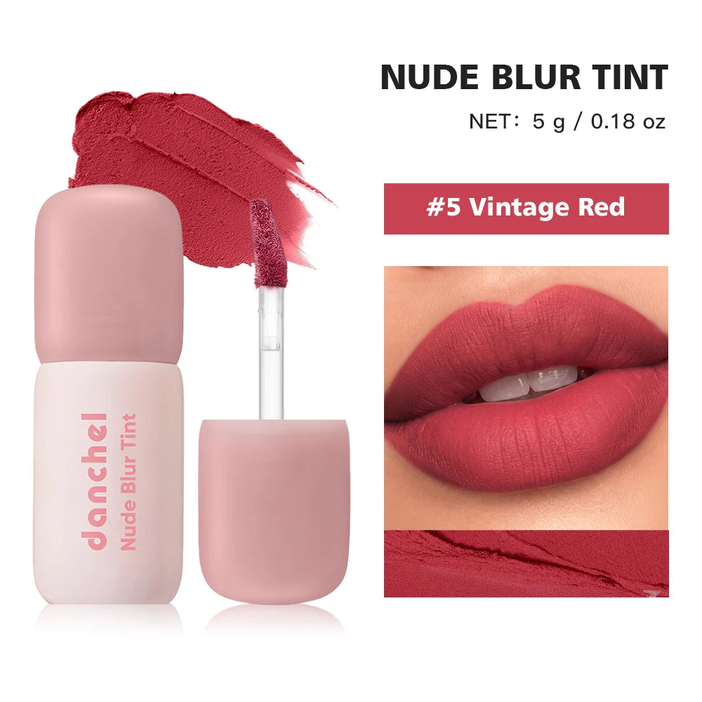 K‑Beauty Nude Blur Tint 15 Light Apricot 2‑in‑1 Lip & Cheek Stain Soft‑Focus Matte Long Lasting Waterproof Korean Lip Makeup