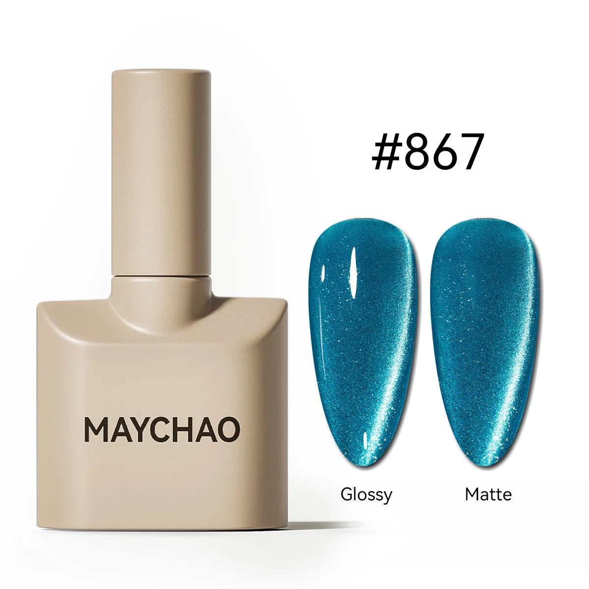 MAYCHAO 5 In 1 Cat Eye Gel Polish Magnetic Cat Nail Gel One-step Gel Polish Nail Art Varnish Multi-use Nail Polish UV LED Gel