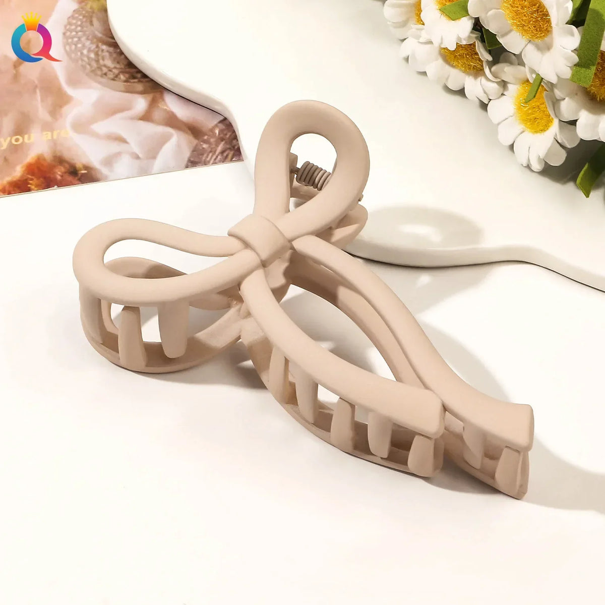 Bow Matte Large Hair Claw Crab Ponytail Acrylic Bowknot Hair Clips Hairpins Girls Barrettes Headbands Hair Accessories
