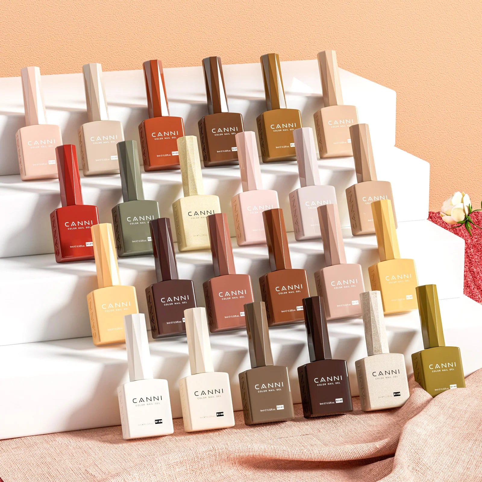 CANNI 9ML Kit Nail Gel Polish HEMA/TPO FREE Full Coverage 30pcs Color Gel Pigment Professional Nail Art Long-lasting Gel Varnish