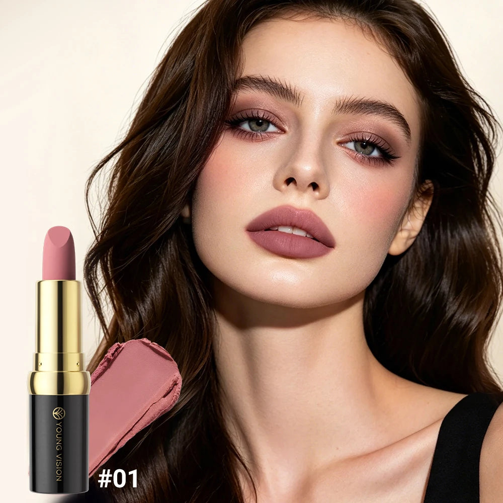Black Tube Matte Lipstick Non Staying Cup Makeup Lipstick  5 colors available
