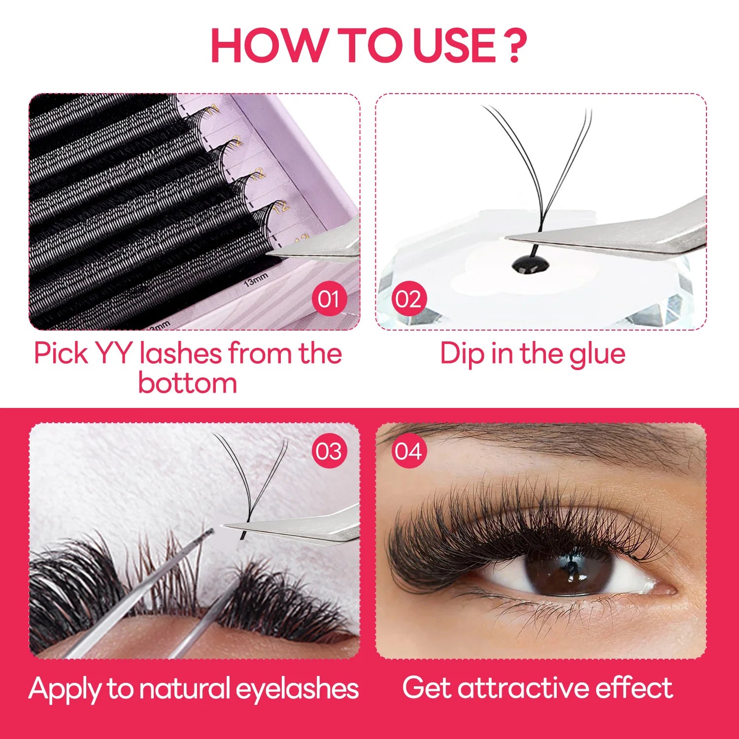 ARISON 5DW Magnetic Box False Eyelashes Matte Black Eyelashes Extension Supplies High Quality Professional Makeup Toos