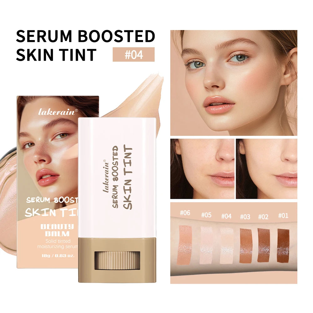 Lakerain Solid Tinted Moisturizing SerumB, Weightless, Breathable, Second-Skin Feel, Beauty Balm Serum Boosted Skin Tint Makeup