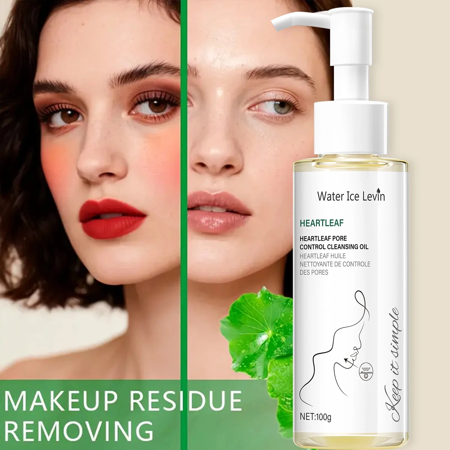 Heartleaf Pore Control Cleansing Oil with Niacinamide - Moisturizing & Protecting Daily Facial Cleanser for Elastic Skin