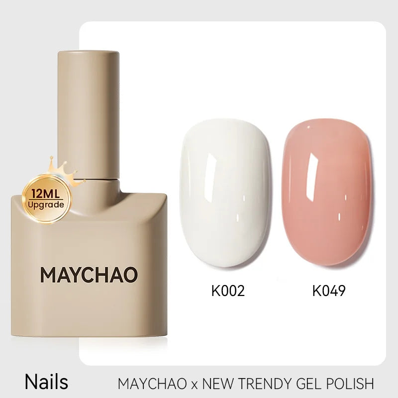 MAYCHAO 12ml Gel Nail Polish Set Professional Salon Nail Art Gels Varnish UV LED Semi Permanent Nail Lacquer Nail Supplies