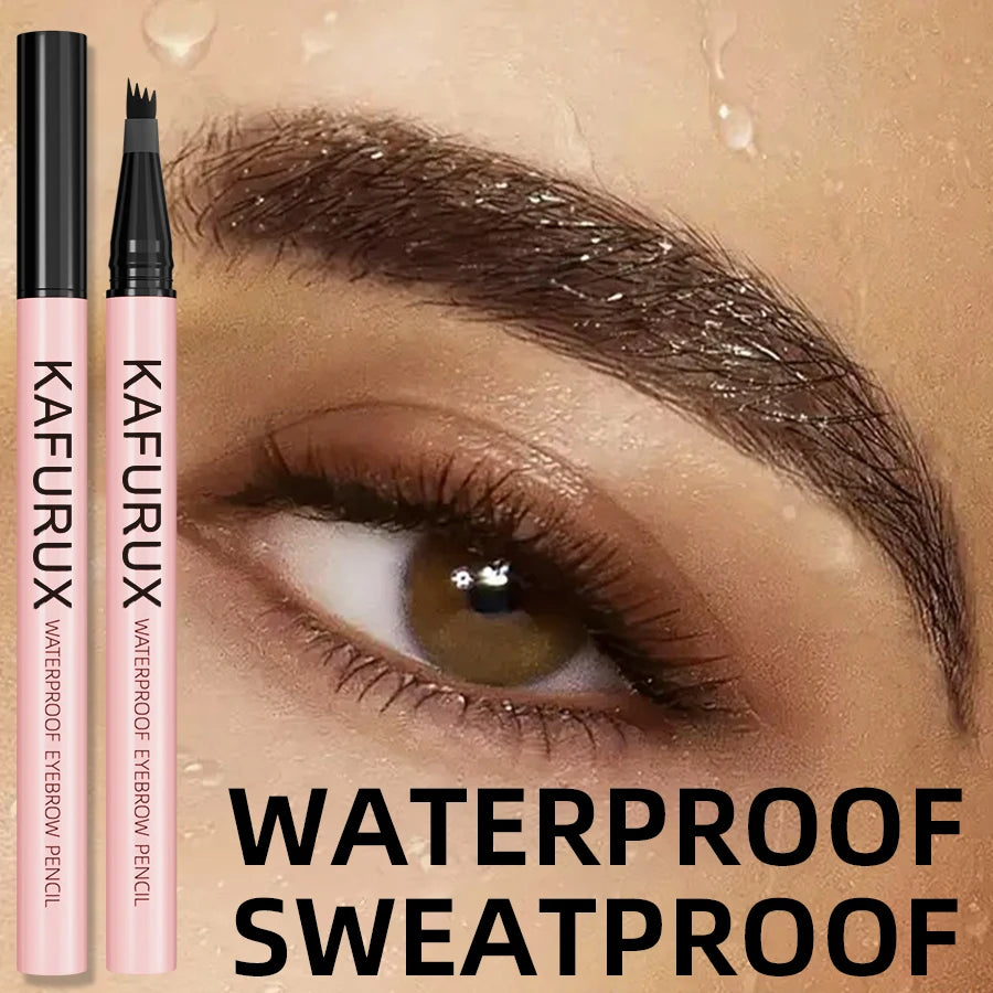 6 Colors 1PC Brown Eyebrow Pen Waterproof 4 Split Tip Black Eyebrows Pencil Liquid Eye Brow Makeup Lasting Cosmetic for Gifts