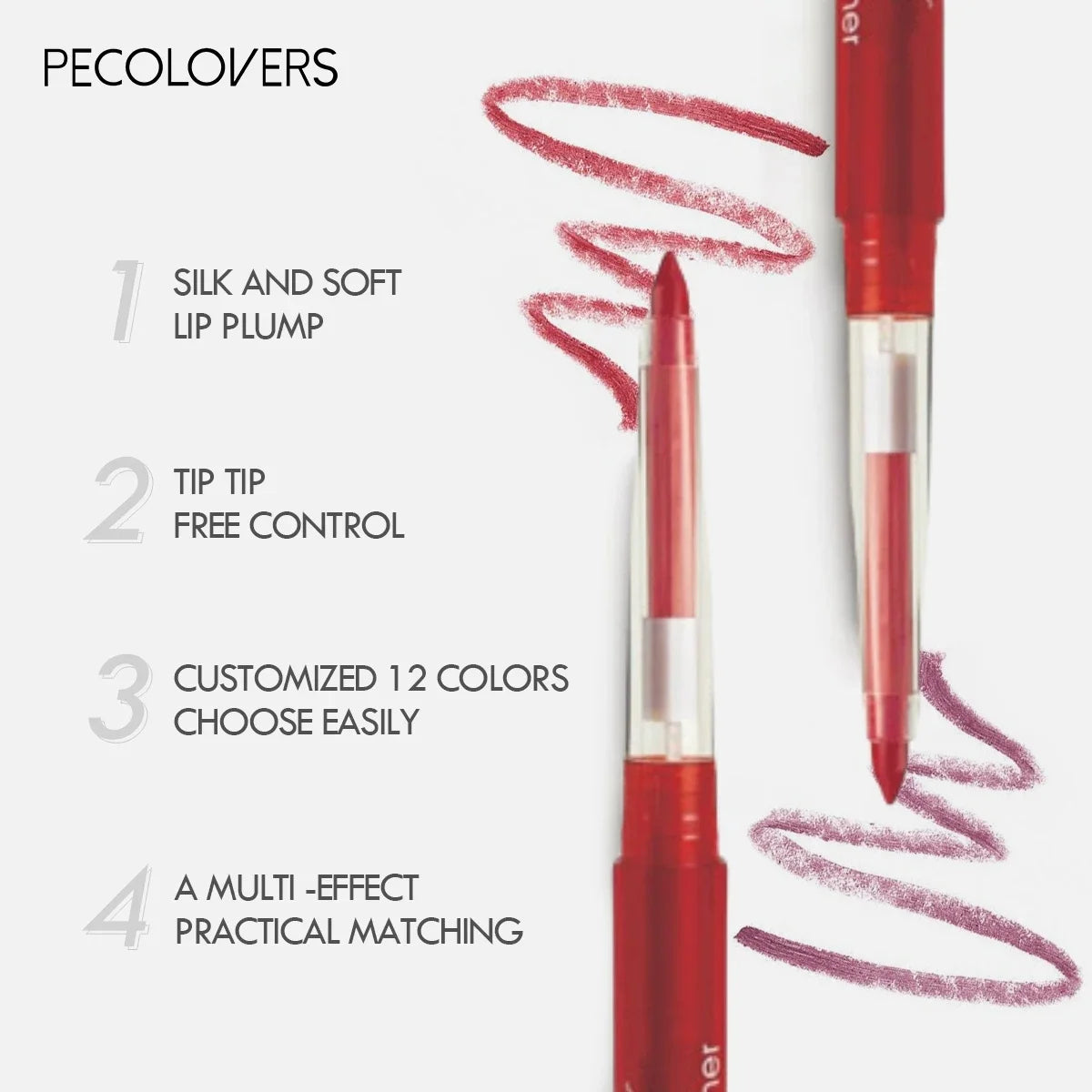 Waterproof Matte Lipliner Pencil Red Contour Tint Lipstick Long Lasting Non-stick Cup Moisturising Lips Makeup