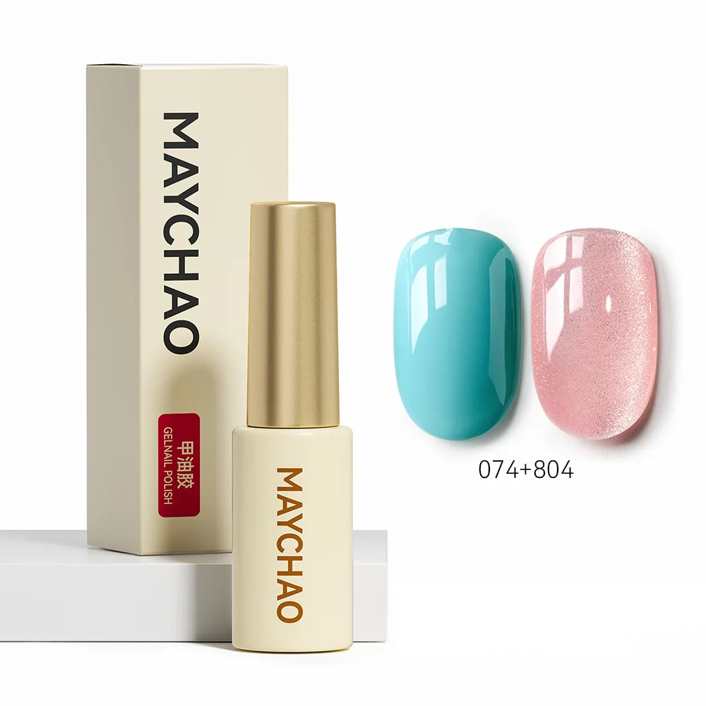 MAYCHAO 5ML Gel Nail Polish 9D Laser Diamond Glitter Cat Eye Gel Semi-Permanent Soak Off UV LED Gel Nail Manicure Tools Nail Art