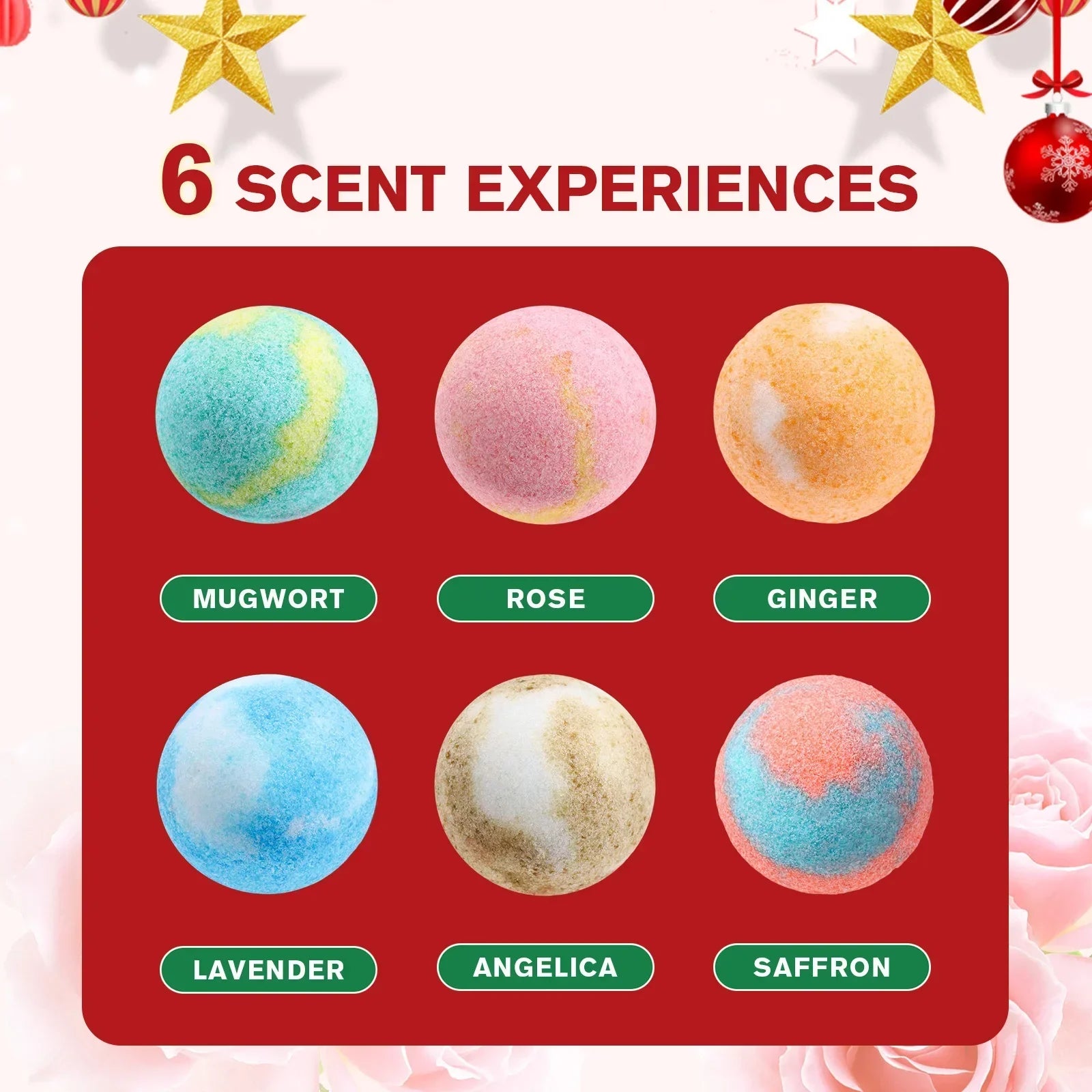 Holiday Sea Salt Bath Bomb Gift Set 12 Pcs - Keratin Formula Softens & Removes Dead Skin, Perfect for Foot Spa & Relaxation.