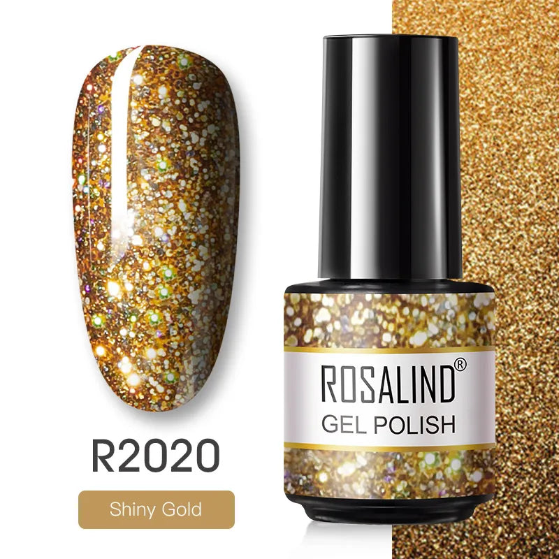 ROSALIND Gel Nail Polish Matte Base Top Coat For Soak Off Gel Polish UV LED Gel Semi Permanent Varnishes Design Nail Art