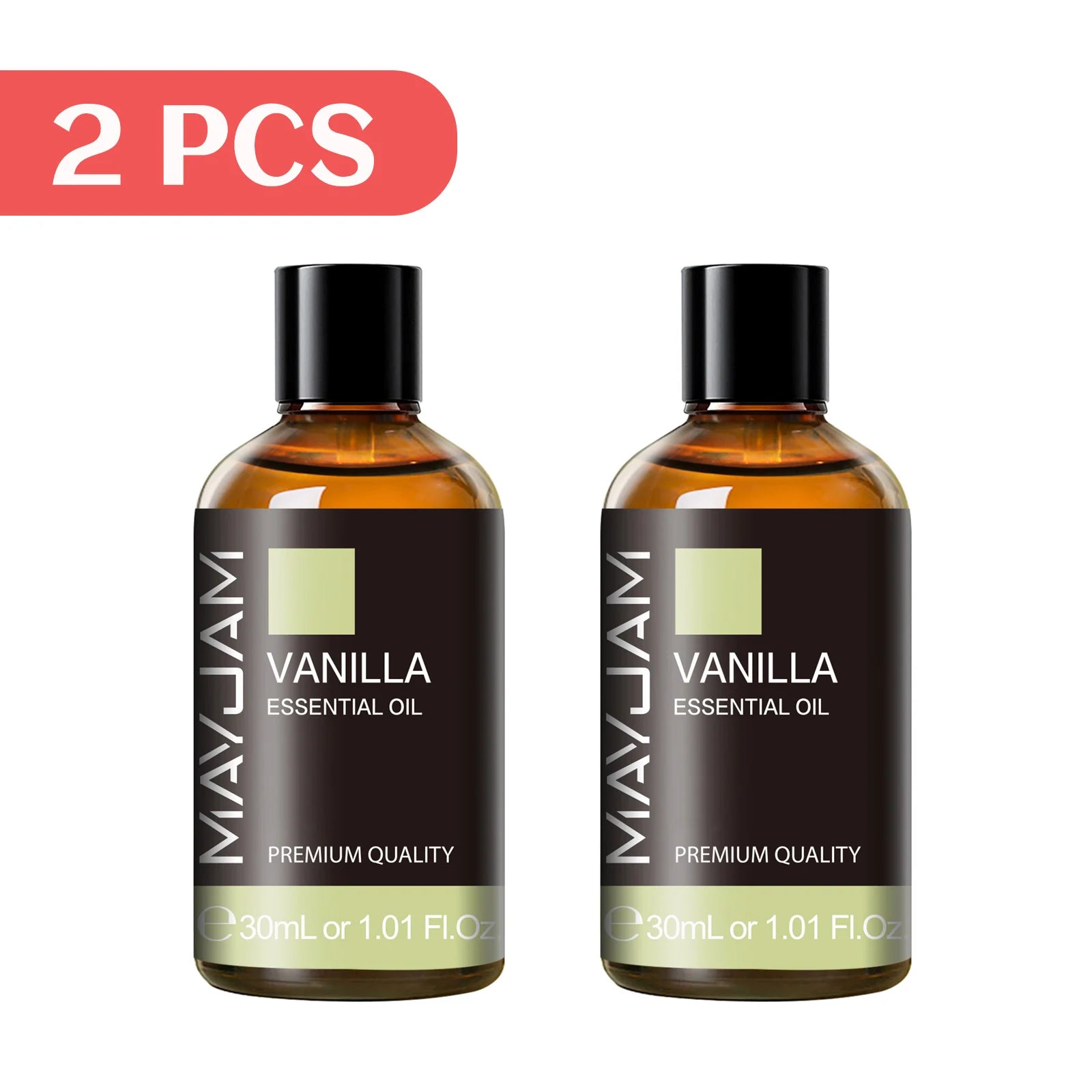 MAYJAM 2 Bottles Essential Oils 30ml Lavender Bergamot Vanilla Peppermint Scents for Diffuser Aromatherapy Candles Soap Making