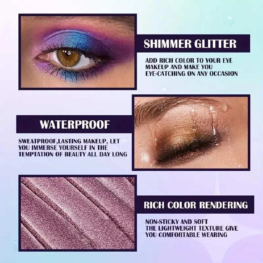 1PC Waterproof Liquid Eyeshadow Pen 13 Colors - High Shine  Long-Lasting & Smudge-Proof Makeup Gifts Looks glitter Eye Cosmetic