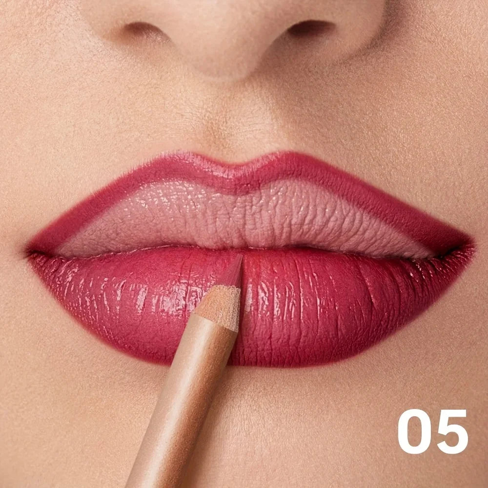 Nude Matte Lip Liner, Waterproof Long Lasting High Pigment Lip Pencil, Smooth Precise Lip Makeup Gift for Women