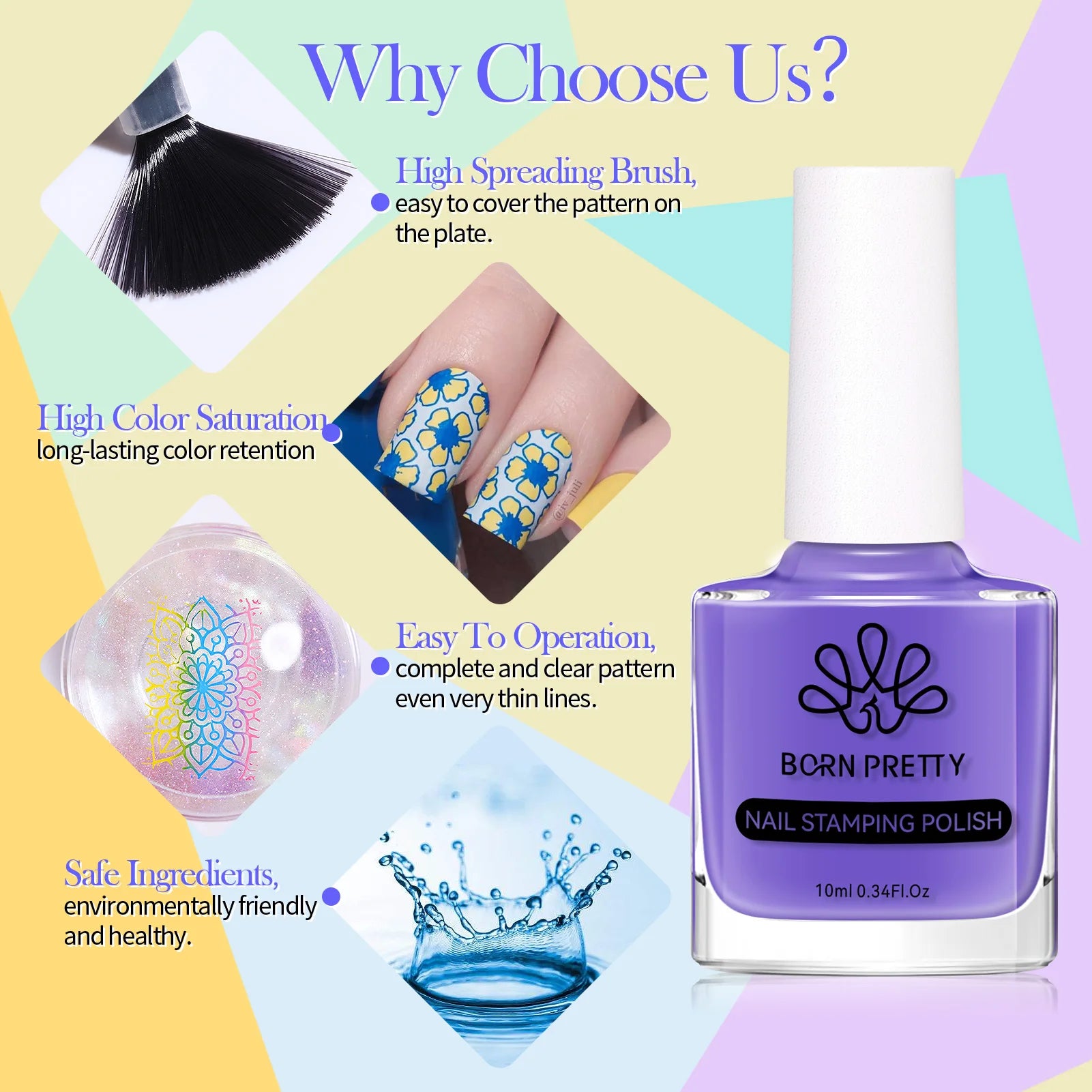 BORN PRETTY Nail Stamping Polish 12 Colors 10ML Air Dry Special Polish Manicure Print Nail Polish For Stamping Plates Nail Set