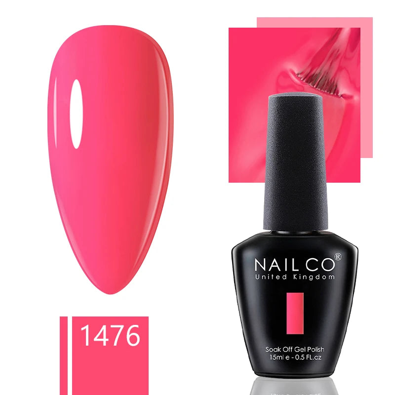 NAILCO 15ml Dark Gel Nail Polish Semi-permanent Varnish Hybrid UV Nails Art Glitter Colors Gel Polish Manicure Enamels For Nails