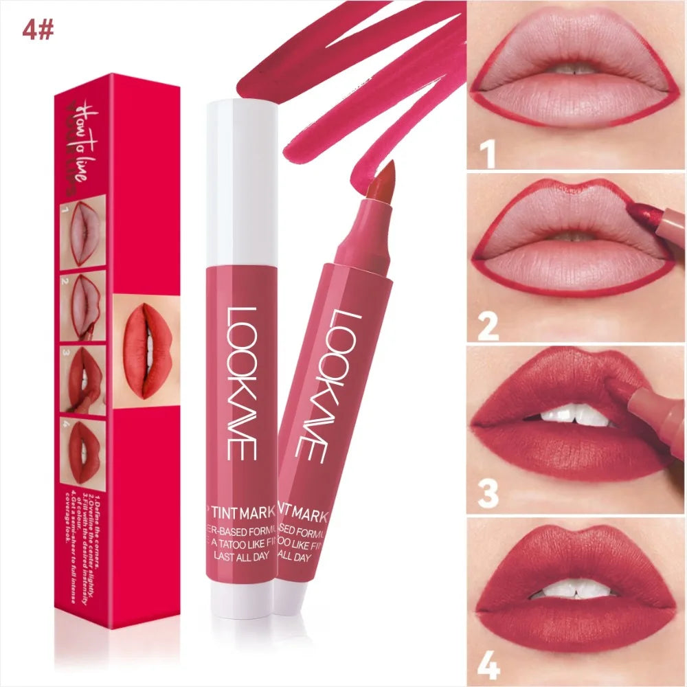 Matte Liquid Lip Liner Marker Pen Dyeing Lip Gloss Waterproof Long Lasting Lipstick Pencil Sexy Lips Contour Makeup Cosmetics