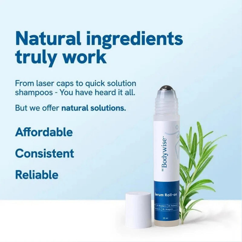 Body.wise Rosemary Roll-on Hair Care Essence - Nourishing, Anti-Frizz, Strengthening Roots, Scalp Treatment, For All Hair Types