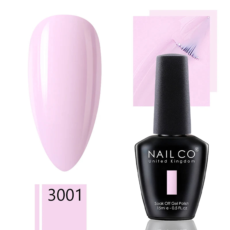 NAILCO 15ml Dark Gel Nail Polish Semi-permanent Varnish Hybrid UV Nails Art Glitter Colors Gel Polish Manicure Enamels For Nails