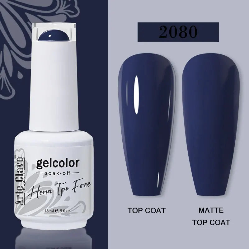 Arte Clavo 116Colors Gel Nail Polish 15ml Colorful Gel Semi Permanent Soak Off UV Gel Nail Art DIY Design Varnishe Nail Supplies