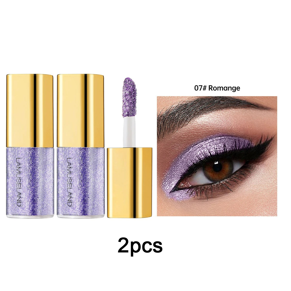 Pearly Liquid Eyeshadow Makeup Waterproof Shimmer Glitter Eye Shadow Highlighter Lasting Eye Tint for Daily Natural Smokey Look
