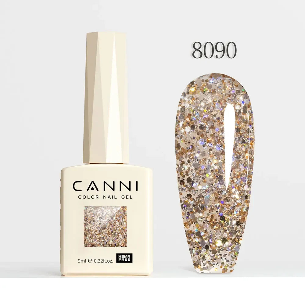 CANNI HEMA FREE TPO FREE 9ml Glitter Silver Cat Magnetic Gel Nail Polish Galaxy Diamond Full Coverage Pigmented Gel for Nail