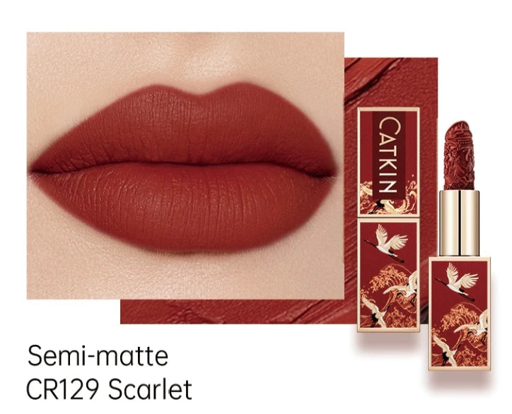 CATKIN Makeup Velvet Matte Lipstick, Hydrating Long‑Lasting Creamy Smooth, for Halloween Cosplay & Party Lip Looks