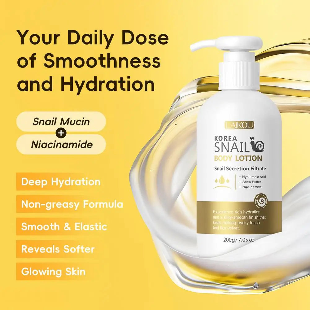 Snail Mucin Body Lotion For Dry Skin Moisturizer,Smoother Tightening Skin Care,24hr Moisture,Firming Body Cream Care