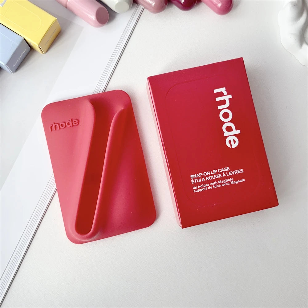 Rhode New Style Lip Gloss Ribbon Color Magnetic Snap-on Lipstick Stand Holder Makeup Limited Edition Long Lasting Lip Glosses