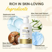 Snail Mucin Body Lotion For Dry Skin Moisturizer,Smoother Tightening Skin Care,24hr Moisture,Firming Body Cream Care