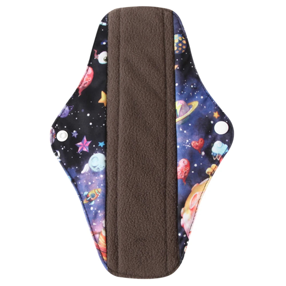 Ohbabyka Panty Liner Cloth Menstrual Pad Mama Sanitary Reusable Soft Washable Charcoal Period Napkins