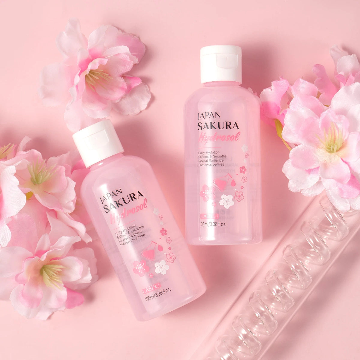 LAIKOU 100ml Sakura Hydrosol Preservative-Free Facial Toner Daily Hydration Softening for Face Skin Care