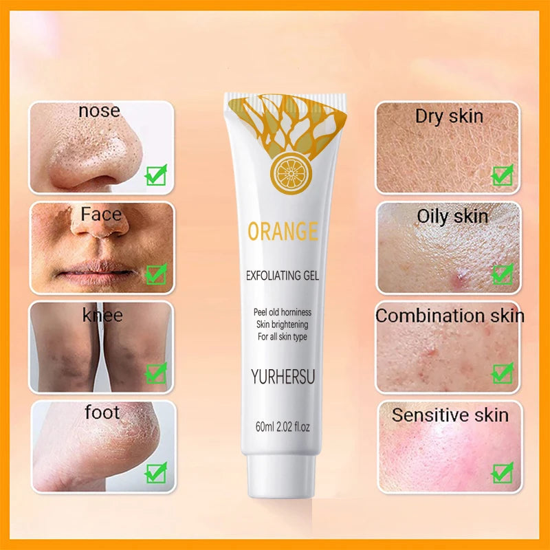 Exfoliating Gel Scrub - Instant Dead Skin Roll Off, Blackhead & Pore Cleanser, Brightening Facial Wash, For All Skin, 60ml