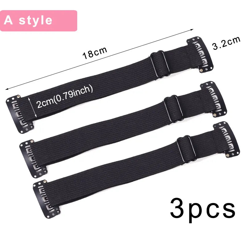 Clip In Elastic Hair Band for Facelift Invisible Anti Wrinkle Stretching Straps Belt Adjustable Face Tigntening Head Bands