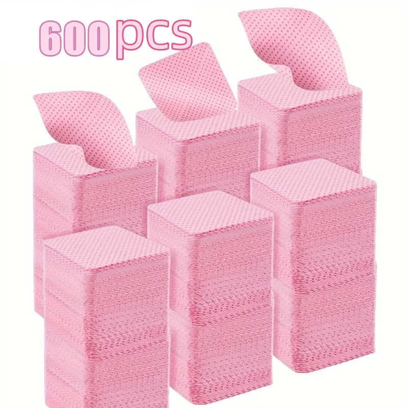 20-600pcs Lint-Free Nail Wipes Gel Cleansing Tissues Aluminum-Free Nail Polish Remover Pads for Nail Beauty Cleaning Care Tool