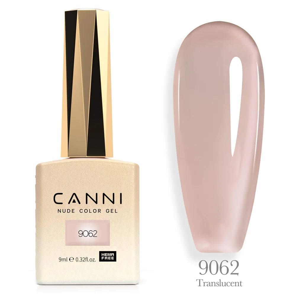 Canni Nail Gel Polish Jelly Nude Color HEMA FREE TPO FREE 9ml Transparent Semi Permanent Natural Nude French Nail Gel Lacquer