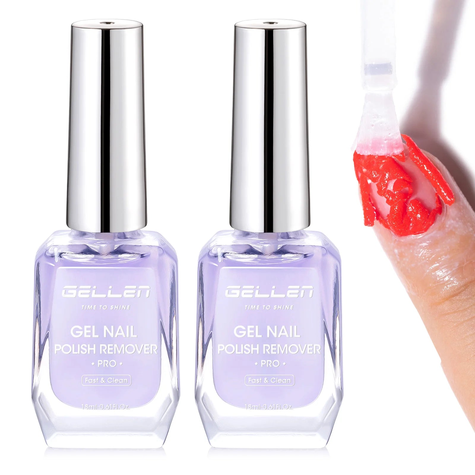 18ml Gel Nail Polish Remover UV Gel Polish Fast Remove No Soaking Needed Professional Nail Art Remover Kit for Home Salon