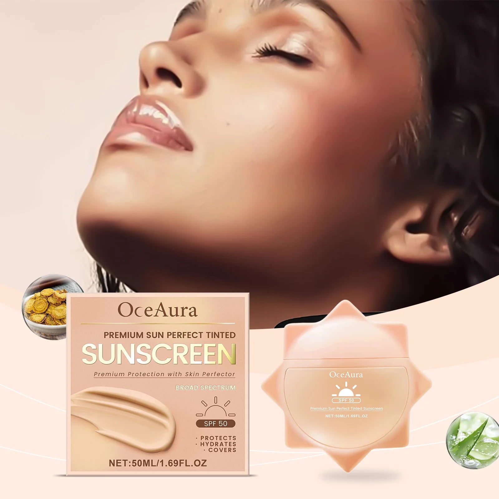 Sunscreen For Face Whole Body SPF 50+ UV Resistant Skin Protection Anti Sunburn Oil Control Moisturizing Sun Isolation Cream