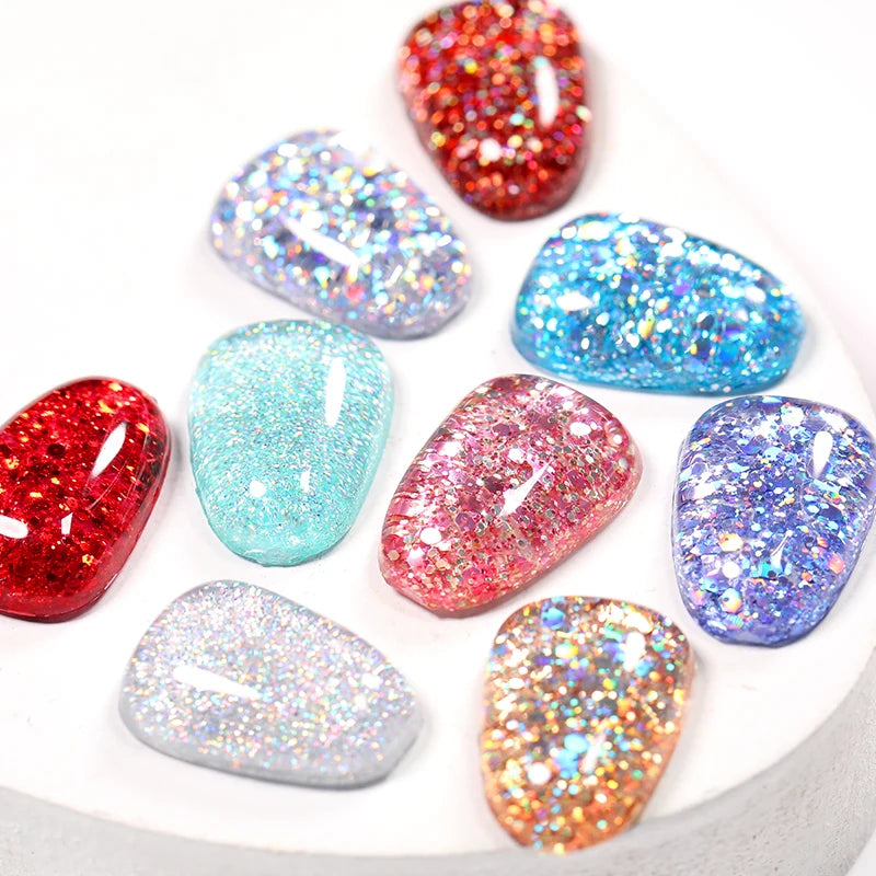 LILYCUTE Silver Glitter Gel Nail Polish Colorful Shining Sequins Semi Permanent Soak Off Need Base Top Coat Nail Art Gel Varnish