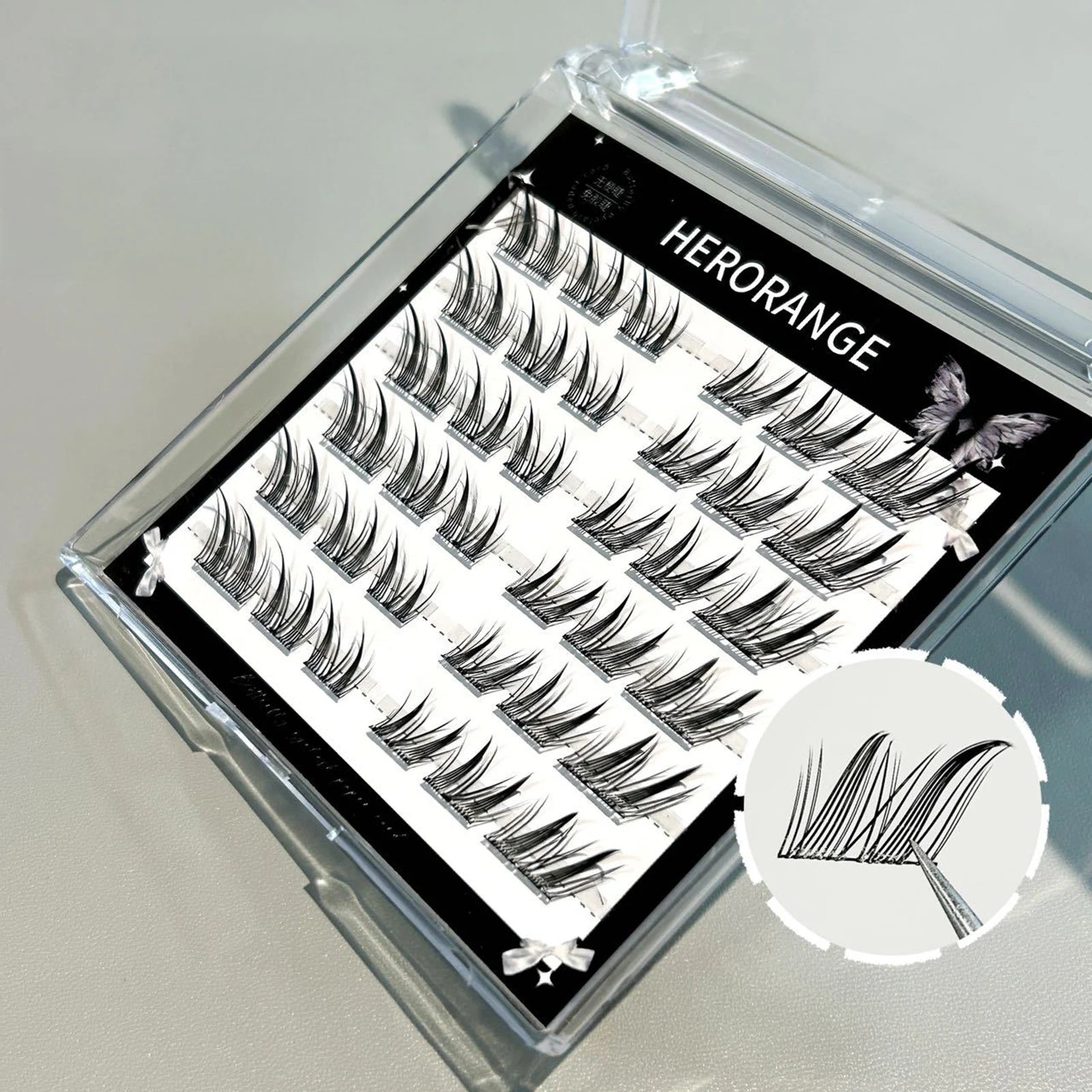 Thin Band Wispy Lash Clusters Cross Slant Flying Style False Eyelashes for Sweet Cool Girls Thick Curled Fake Lashes