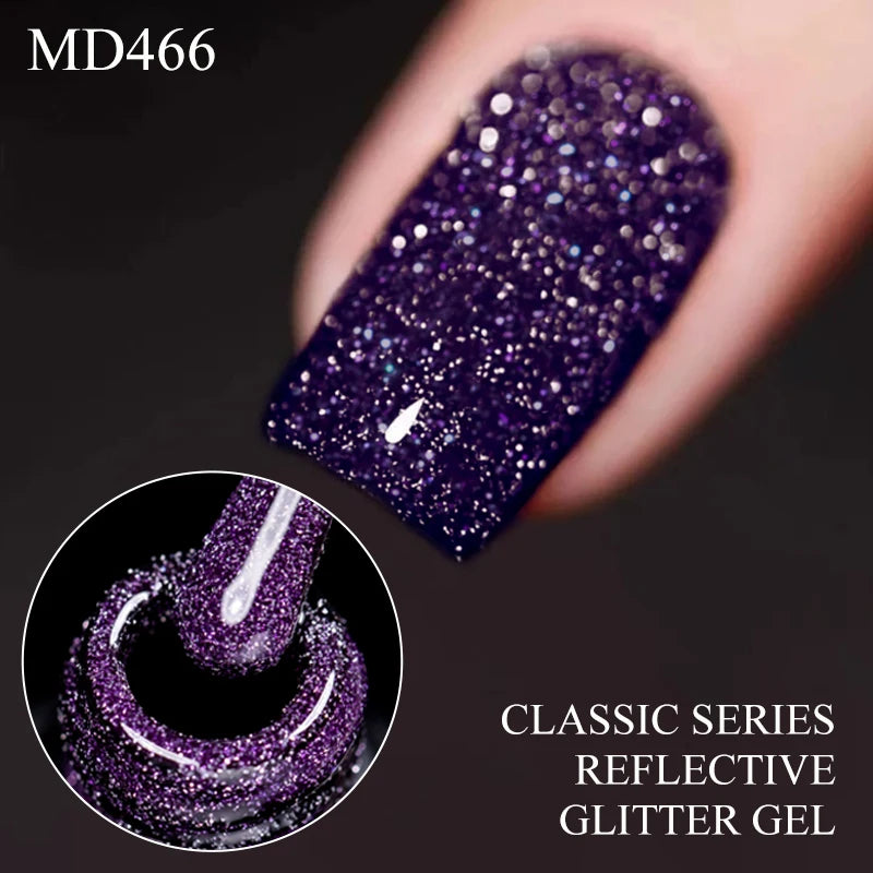 8ml Classic Series Reflective Glitter Gel Nail Polish High Gloss Shiny UV LED Soak Off Nail Supplies Manicure DIY Varnishes