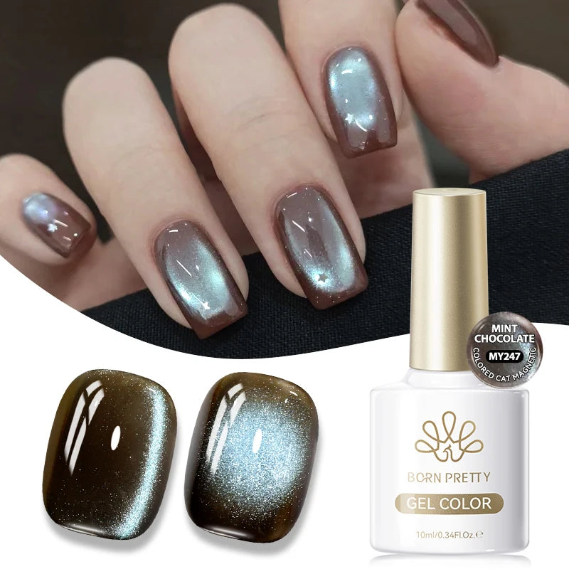 BORN PRETTY Rhine Klein Blue Cat Magnetic Eye Gel Polish 10ml Crystal Ultra Shine Soak Off UV LED Varnish DIY Manciure At Home
