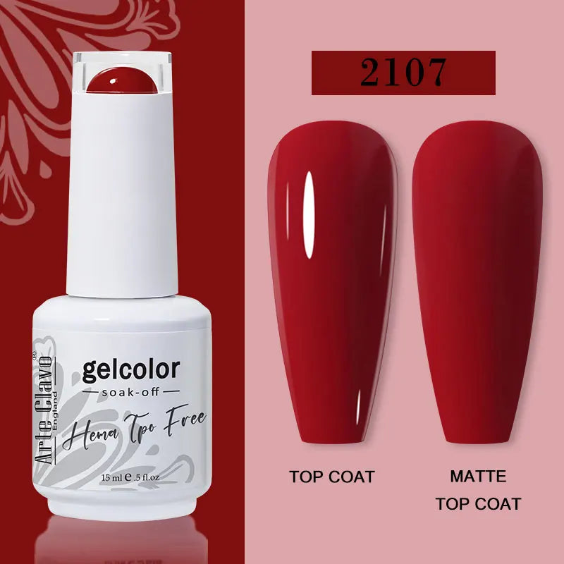 Arte Clavo 116Colors Gel Nail Polish 15ml Colorful Gel Semi Permanent Soak Off UV Gel Nail Art DIY Design Varnishe Nail Supplies