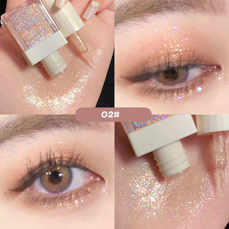 Gege Bear Liquid Eye Shadow Pearlescent Sequins Glitter Powder Silkworm Eye Shadow Brightening Liquid