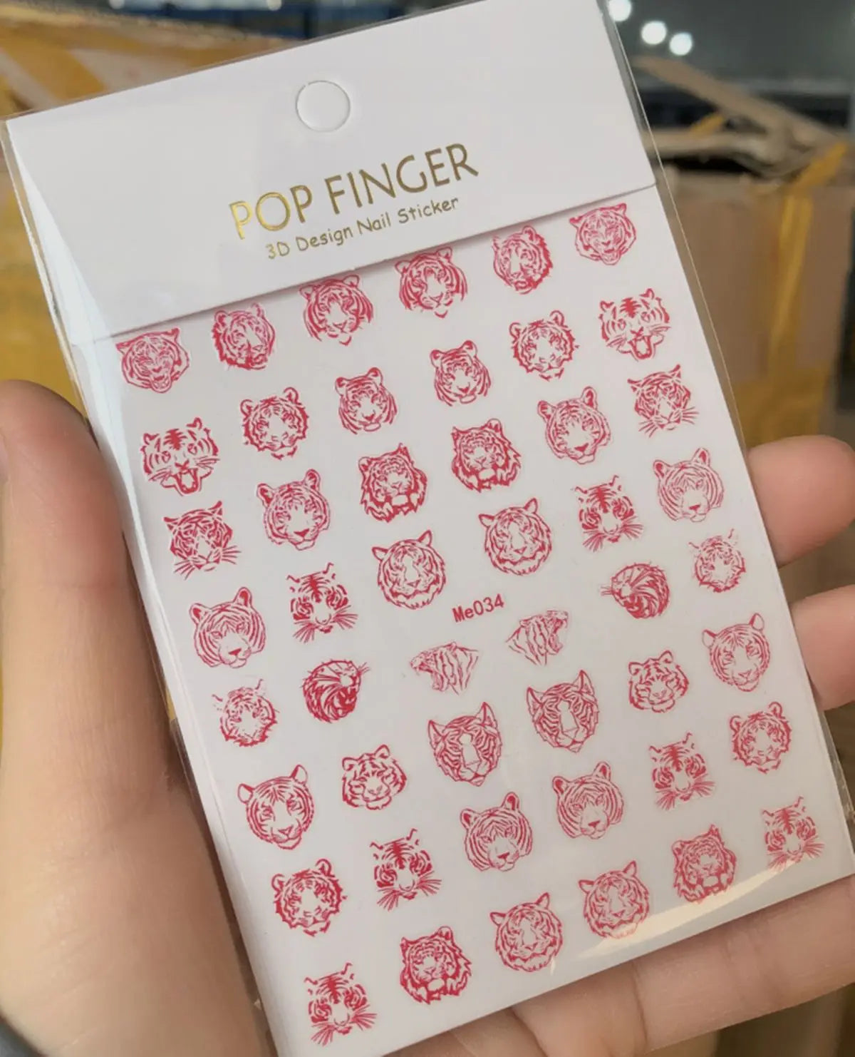 Press on Nails Tiger Symbol Nails Decals Design Fierce Wild Animal Leopard Decoration Manicure Stickers Nails Accessories Tools