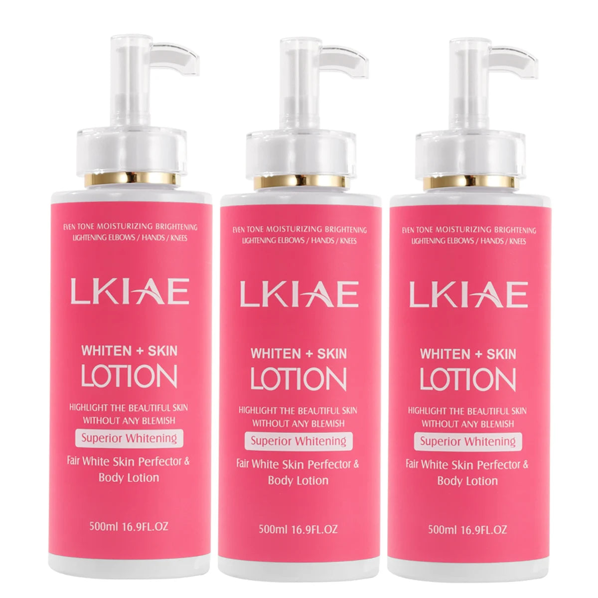AILKE Superior Whitening Body Lotion, Moisturizing, Smooth Skin, Reduce Dark Spots, With Rose Essential Oil, Niacinamide, 500ml